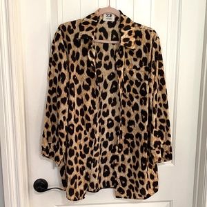 Leopard Print Button Down Top